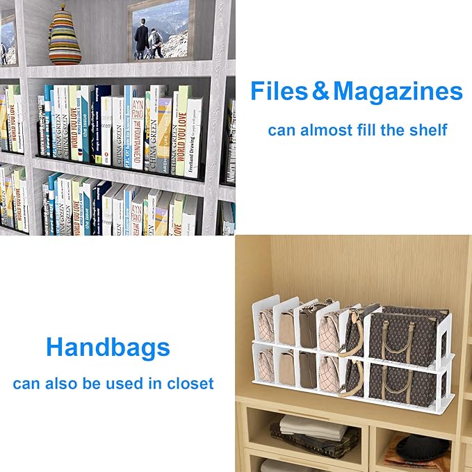 6 Pieces Upright Boards, Accessory Parts of Expandable File Folder Holder, White