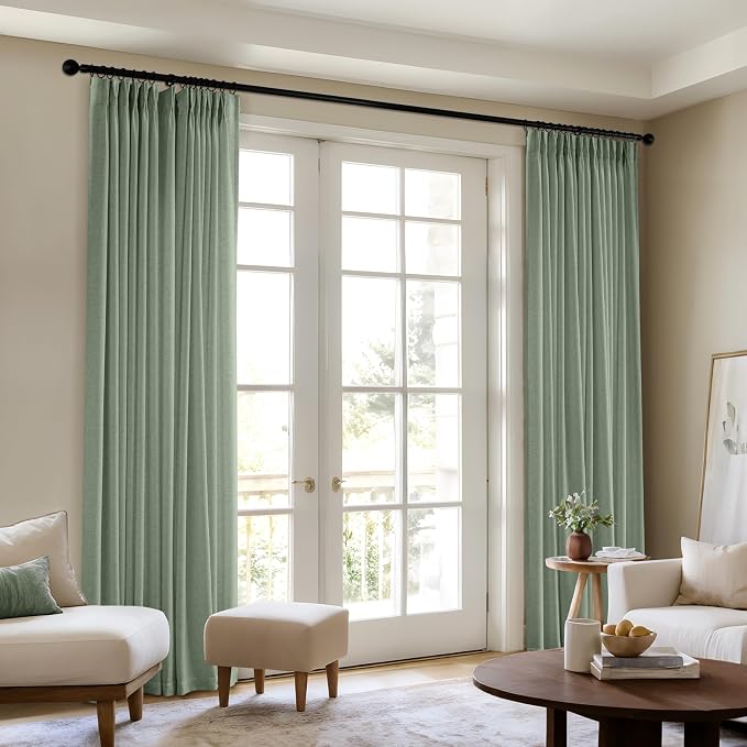 Memory Trained Pinch Pleated Curtains 96 Inches Long, Viral Linen Pinch Pleat - Image 3