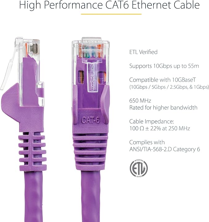 StarTech 9ft CAT6 Ethernet Cable - Image 2