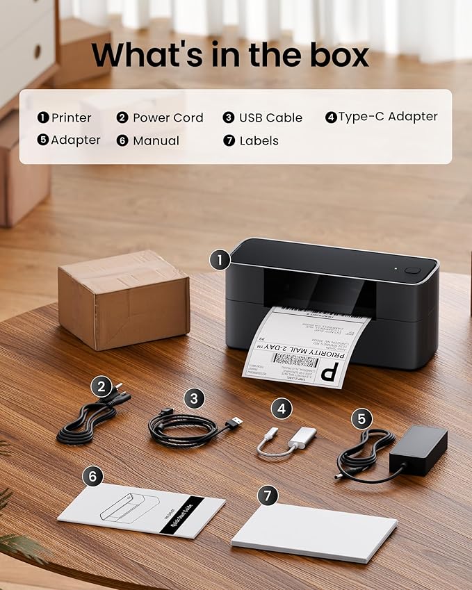 Itari Shipping Label Printer, 245BT Thermal Label Printer 4x6, Bluetooth Label Printers for Small Business, Support iOS, Android, Windows, Amazon, Shopify, USPS