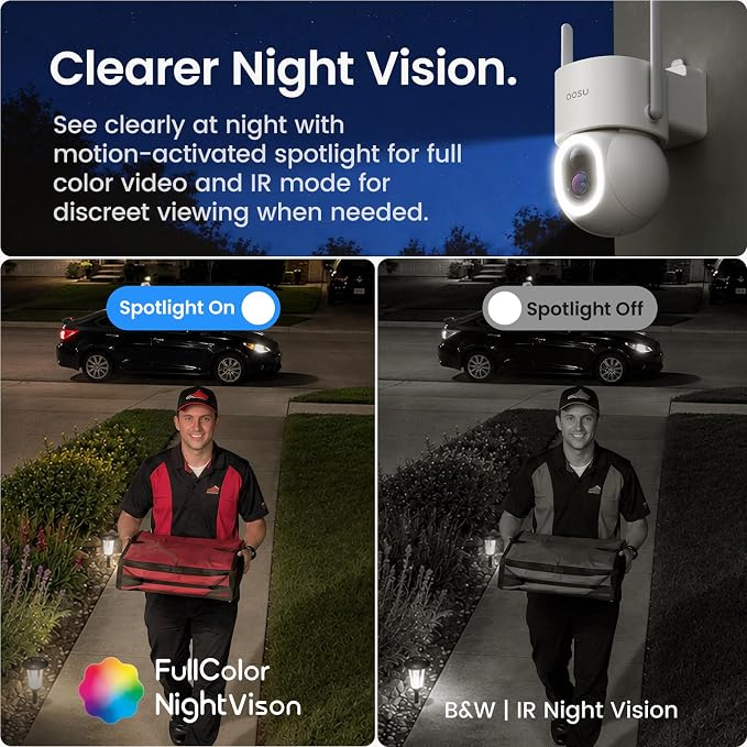 aosu SolarCam D1 Max, 4K Solar Security Cameras Outdoor Wireless, 360° Pan & - Image 4