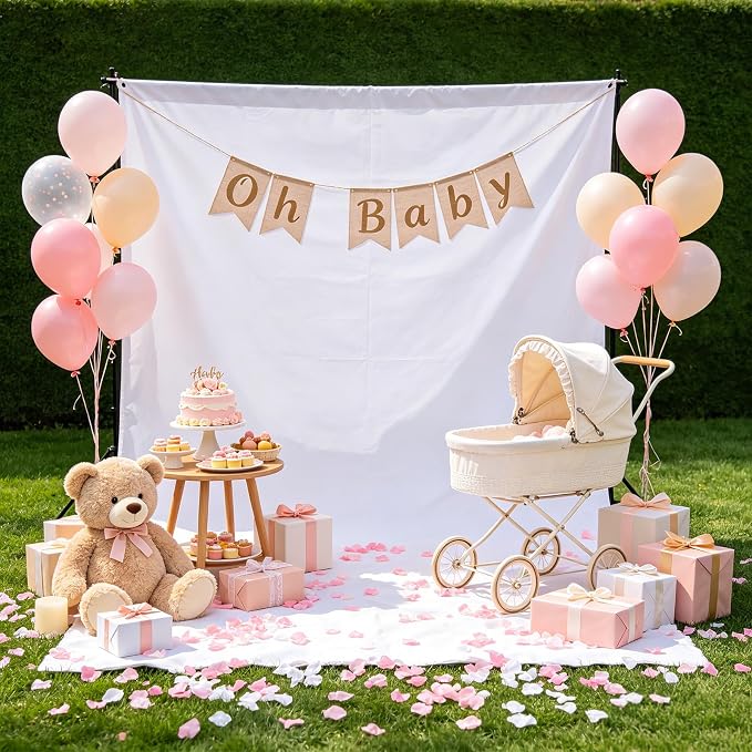 White Photography Backdrop for Photoshoot, Photo Backdrop Curtain - Image 9