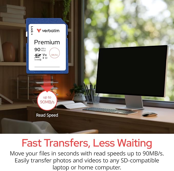 Verbatim 64GB Premium SDXC Memory Card, UHS-I V10 U1 Class 10 - Image 3
