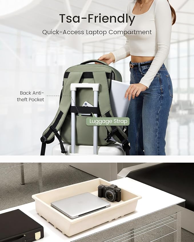 LOVEVOOK 50L Travel Backpack for Women Men, Airline Approved Carry On Luggage - Image 6
