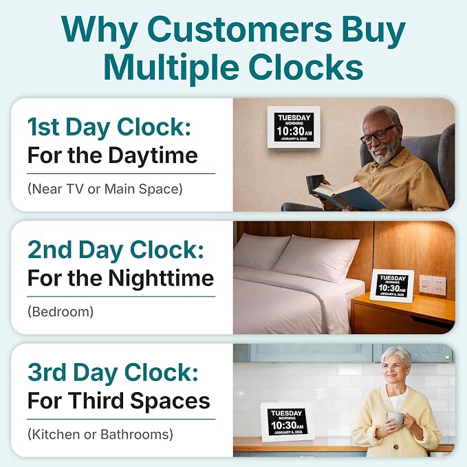 American Lifetime 【New 2026】 Dementia Digital Clock - Image 5
