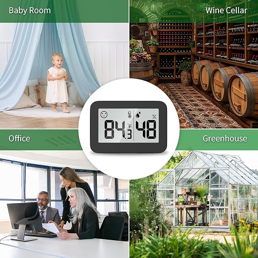 DOOMAY Mini Hygrometer Indoor Thermometer, Digital Humidity Gauge - Image 8