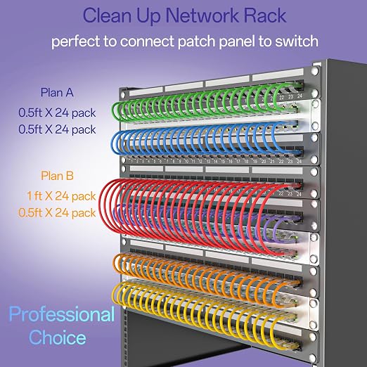 Cat6a Patch Cables 1ft Slim, Cat6 Ethernet Patch Cable Pure Copper, Flexible - Image 6