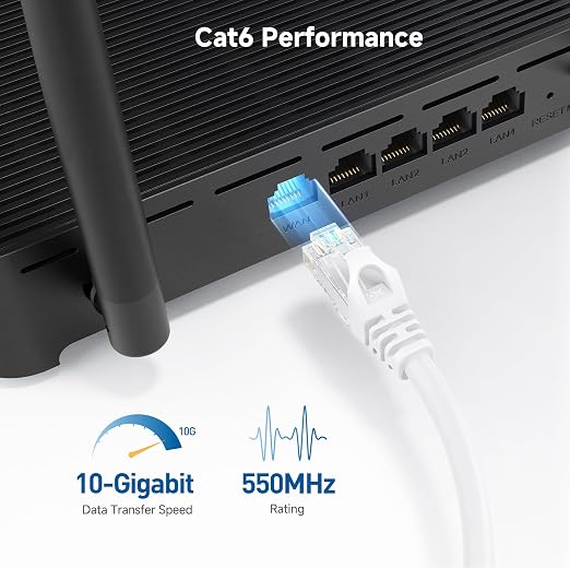 Cable Matters 10Gbps Snagless Long Cat 6 Ethernet Cable - 100ft - Image 3