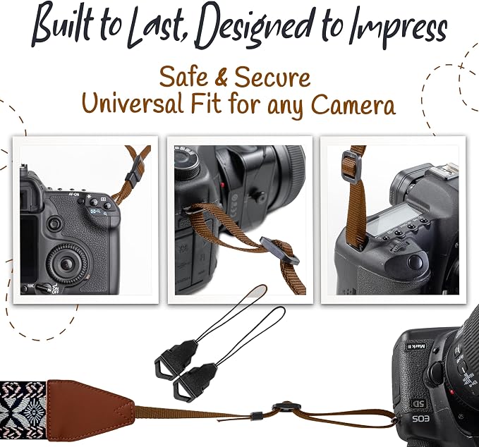 Art Tribute Camera Strap For Photographers Padded Universal Fit Neck Shoulder & - Image 7
