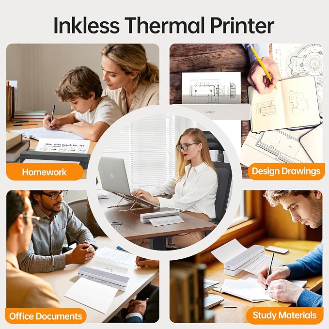 PRT Portable Printer Wireless for Travel, Support 8.5x11 US Letter&A4 Thermal - Image 6