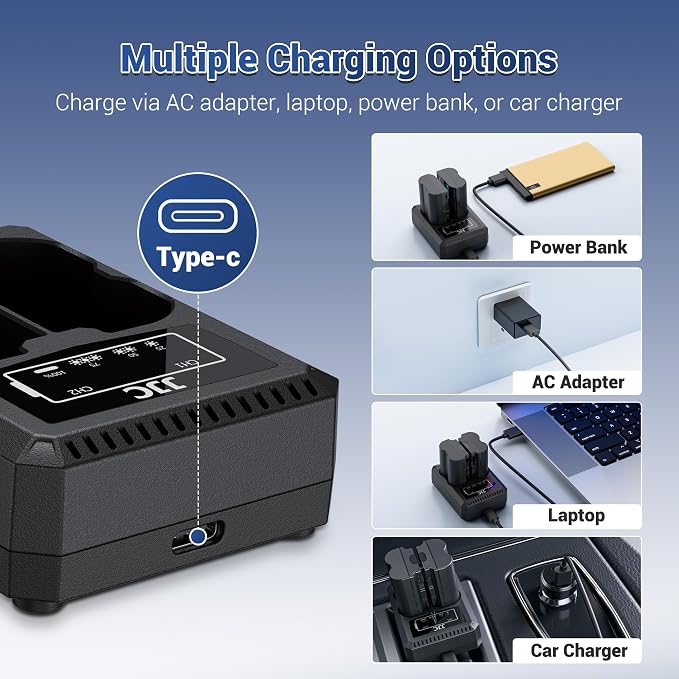 JJC DMW-BLC12 Battery Charger USB Dual Slot - Image 4