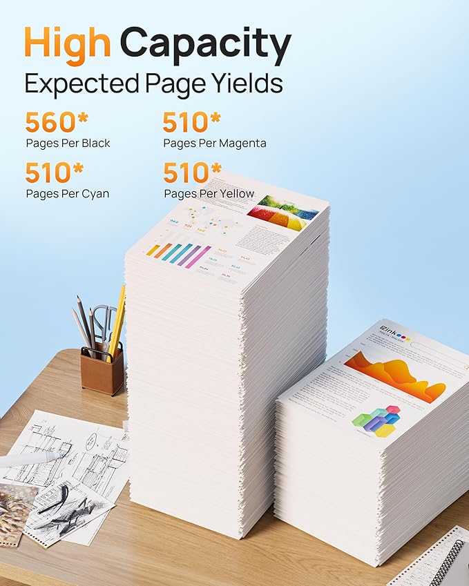 E-Z Ink Compatible LC401XL Ink Cartridge Replacement for Brother LC401 XL LC401XL LC 401 Ink High Yield to use with Brother MFC-J1010DW MFC-J1012DW MFC-J1170DW DCP-J1800DW DCP-J1140DW Printer (4 Pack)