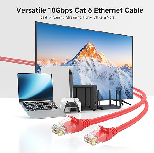 Cable Matters 10Gbps 5-Pack Snagless Short Cat 6 Ethernet Cable - 3ft - Image 2