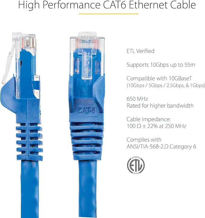 StarTech 9ft CAT6 Ethernet Cable - Image 2