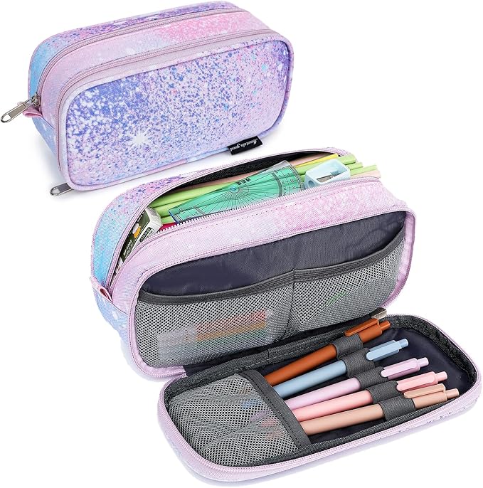 Pencil Cases for kids, Large Capacity Pencil Pouch, Office College School Marker Organizer Case pen for Men Women Adult Teens