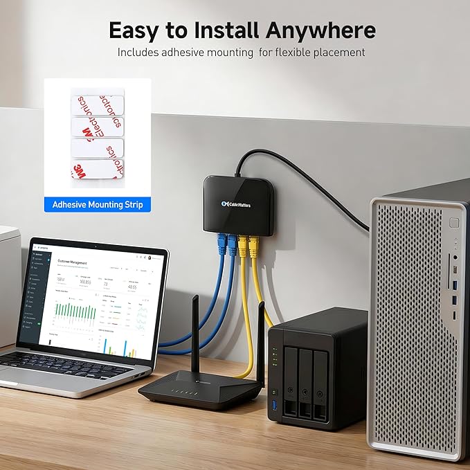 Cable Matters USB to 4-Port Gigabit Ethernet Switch - Image 6