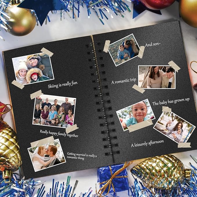 100 Sheets Black Shimmer Cardstock 8.5 x 11 Metallic Paper, Goefun 80lb Card Stock Letter Size Sheets for Halloween, Invitations, Scrapbooking, Crafts, Graduations