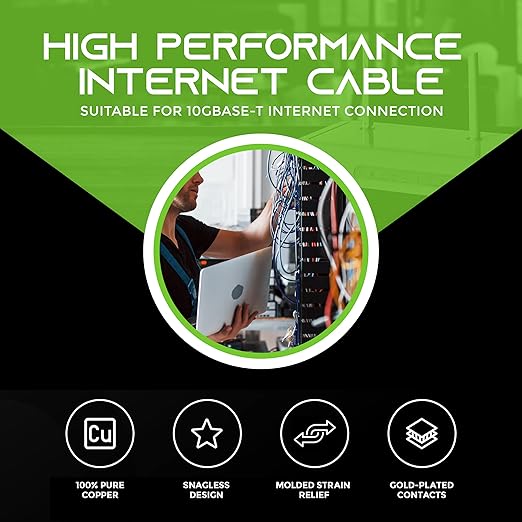 GEARit Cat 6 Ethernet Patch Cable 15 ft Blue - Image 2