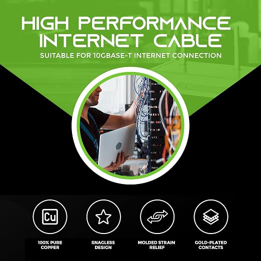 GEARit Cat 6 Ethernet Patch Cable 1.5 ft Blue - Image 2