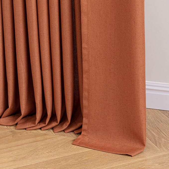 Memory Trained Pinch Pleated Curtains 90 Inches Long, Viral Linen Pinch Pleat - Image 8