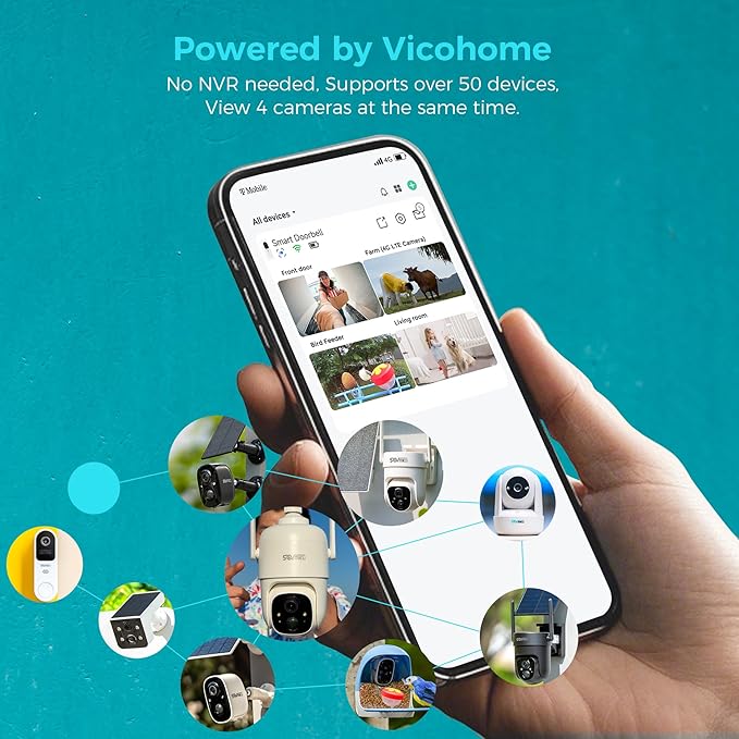 Vicohome 2K Security Camera Wireless Wi-Fi Indoor/Outdoor, Battery Powered - Image 2