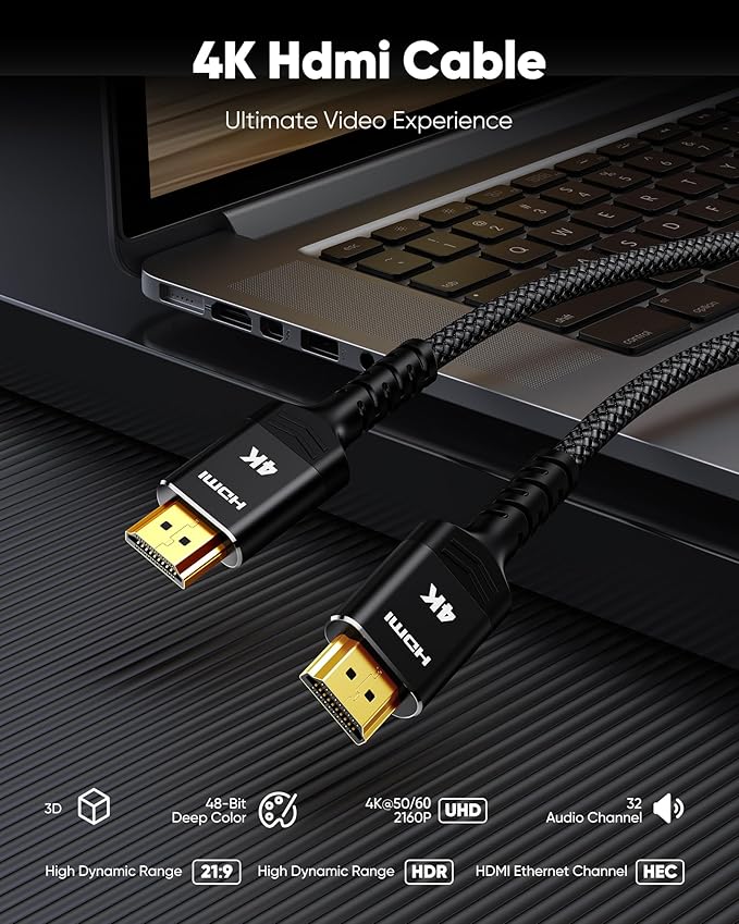 Highwings 4K Long HDMI Cable 13FT/4m - Image 4