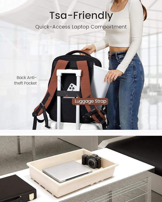 LOVEVOOK 40L Travel Backpack for Women Men, Airline Approved Carry On Luggage - Image 6