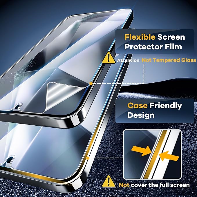 AACL 4-Pack for Samsung Galaxy S25/S24 Screen Protector 5G, Film for S24 and - Image 4