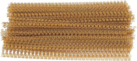 1/2 Inch Wire Cinch Book Binding Gold 3:1 Pitch, 100 Pack Double Loop Metal Spiral for Bindings Fit for School Office Notebook Maker, YolieraArt Office Products Binding Combs 100 Sheet Capacity