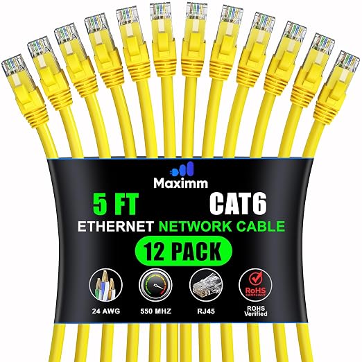 Maximm Cat 6 Ethernet Cable - 5 ft by MaximmCable