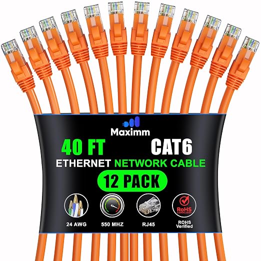 Maximm Cat 6 Ethernet Cable - 40 ft by MaximmCable