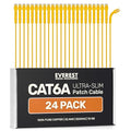 Everest Ultra Slim Cat6a Ethernet Patch Cables 1ft Yellow by EverestMediaSolutions