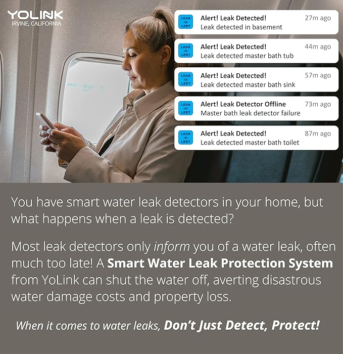 YoLink SpeakerHub & Three Water Leak Sensors Starter Kit – Plays Tones/Sounds - Image 4
