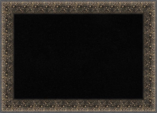 Amanti Art Black Cork Board for Wall, 21x29 Vision Board with Black Wood Frame, Medium Corkboard Office Decor for Home Organization, Traditional Corkboard Pinboard to Display Items for Home