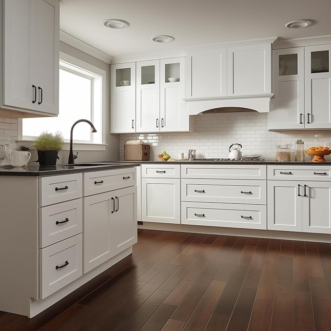 Shaker Style White RTA Base Drawer Cabinet by Solid Wood for Kitchen, Bathroom, Bedroom or Office with 3 Drawers and Soft Close(27" W x 24" Depth x 34-1/2" H)