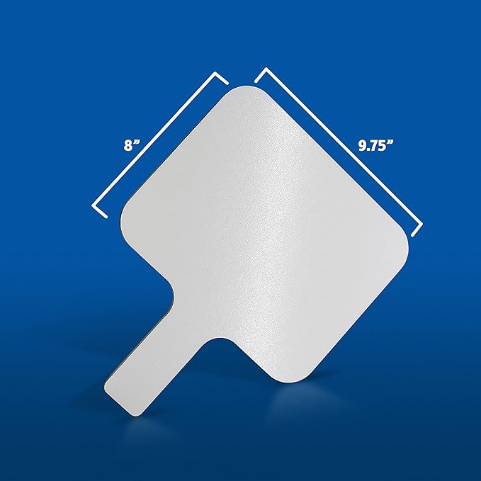 Flipside Products Rectangular Dry Erase Answer Paddles, Auction, Handheld Whiteboard, Handle Response Board, Classroom Dry Erase, Pack of 24