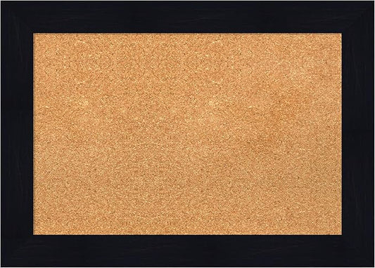 Amanti Art Natural Cork Board for Wall, 20x28 Vision Board with Blue Wood Frame, Medium Corkboard Office Decor for Home Organization, Country Rustic Corkboard Pinboard to Display Items for Home