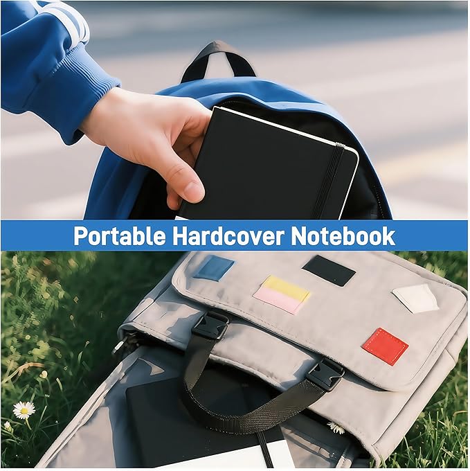 KaiRuiYing Lined Journal Notebook, 160 Pages, 5.5'' × 8.6'' A5 Size, College Ruled, 100 GSM Thick Paper, Leather Hardcover Bullet Journal for Men & Women Available for Writing, Work, Office, Diary and Back to shcool