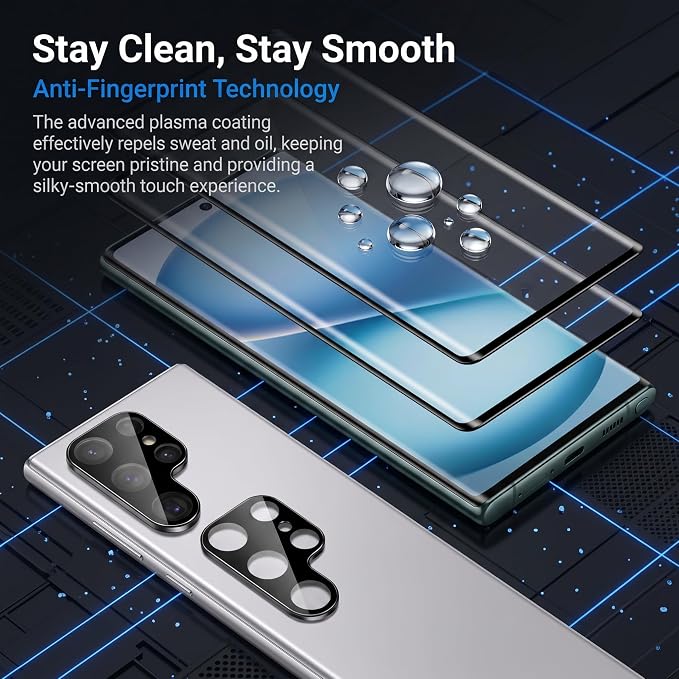 2 Pack Galaxy S23 Ultra Screen Protector, HD Clear Tempered Glass, 2 Pack - Image 6