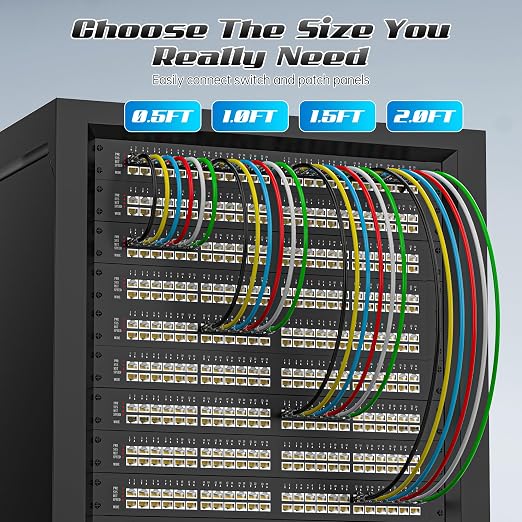 0.5 Foot Cat6 Patch Cables, Solid Pure Copper Patch Cord, Cat 6 Ethernet Cable - Image 6