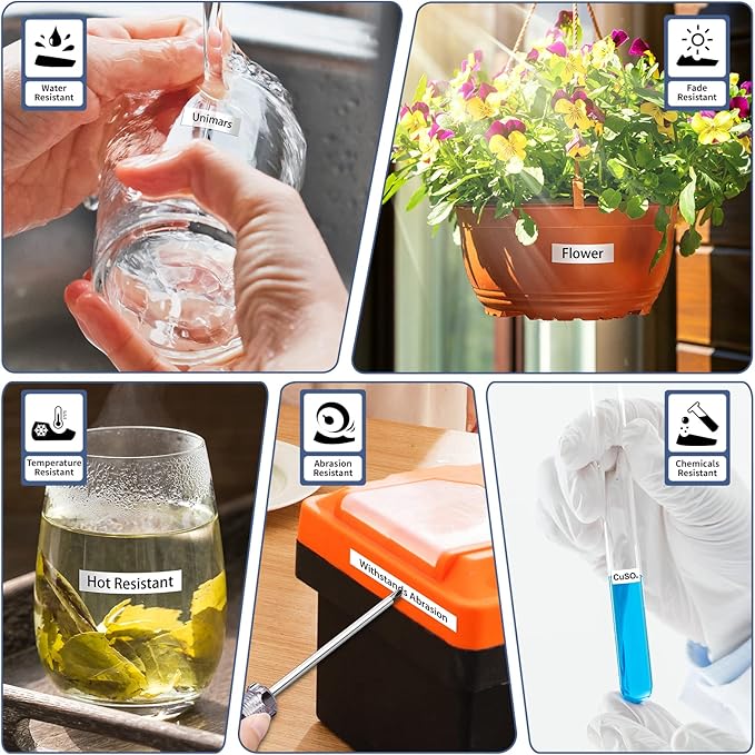 10-Pack TZe-231 Compatible for Brother TZe 12mm 0.47 Inch Laminated White Label Tape Work with Ptouch PTD200 PTD202 PTD210 PTD600 PTD400 PTH100 PTH110 PT1280 Label Maker, Black on White, 26.2Ft (8m)