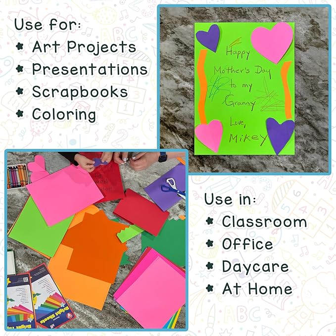 Hygloss Light Orange Bright Colored Cardstock - 8.5x11-Inch, 90 Sheets, 65 lb/ 176 gsm, Fade-Resistant, Acid-Free Color Card Stock Paper