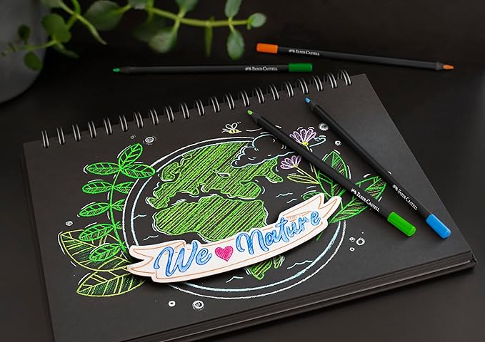 Faber-Castell Black Edition Colored Pencils: 50 Classic