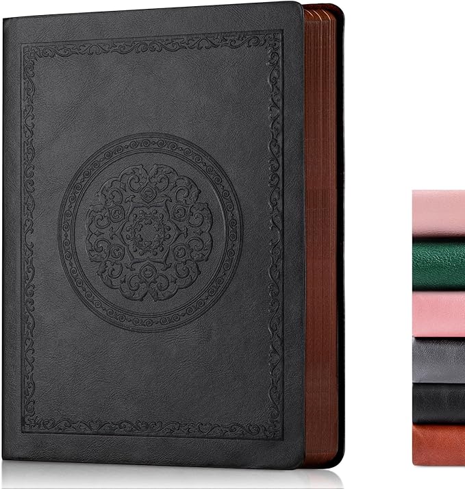 2025 Leather Vintage Journal Notebook,300 Pages,Leather Softcover Lined Journal Notebooks for Women Men,Notebook Journals for Writing Travel,Business,Office,7.1'' X 9.8''