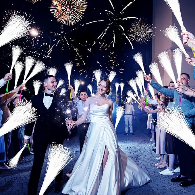 SHQDD 36 PCS White Fiber Optic Sticks, LED Fiber Wands, Fiber Optic Wand - Image 5