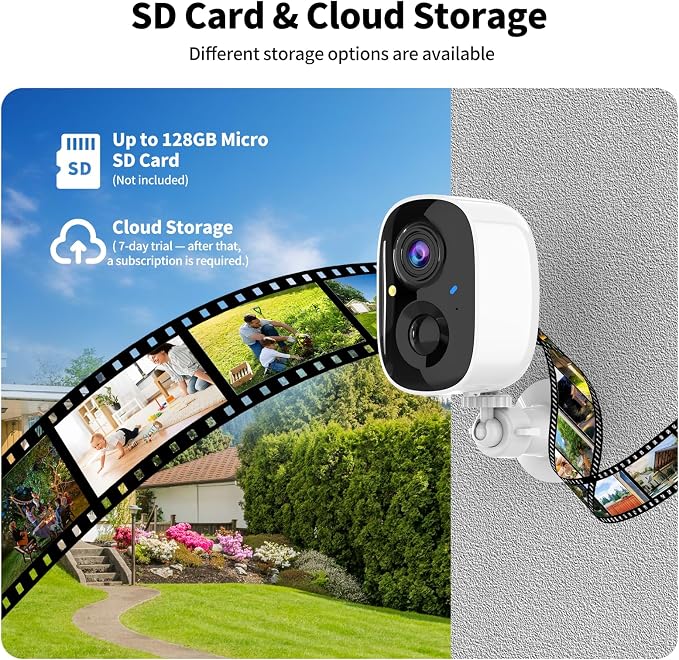 2K FHD Solar Powered Security Cameras Wireless Outdoor, WiFi Wireless Cameras - Image 4