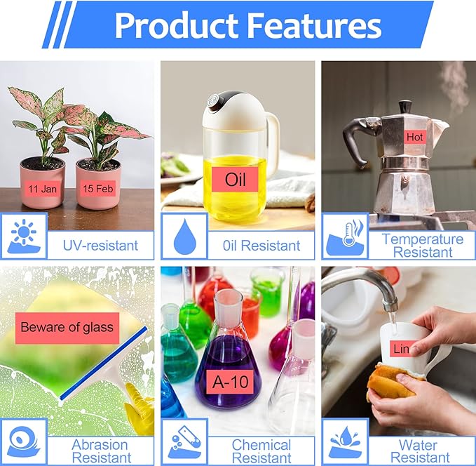 6PK Compatible for Brother P-Touch Label Maker Tape TZe-451 TZ-451 TZe451 TZ451 Black on Red 24mm 0.94 inch 1'' x 26.2ft Laminated TZe TZ Label Tape for PT-2500PC PT-2600 PT-2610 PT-2700