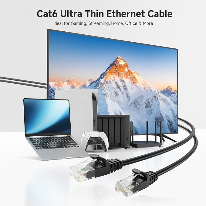 Cable Matters 10Gbps 5-Pack Snagless Cat 6 Ethernet Cable - 10ft - Image 2