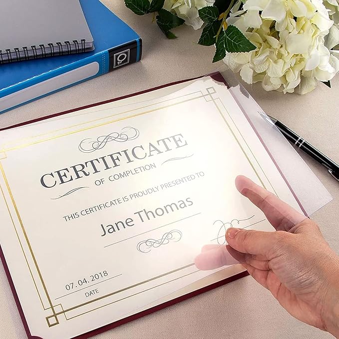 Juvale 100 Pack Clear Presentation Covers for Binding, Letter Size 10 Mil Plastic Sheets for Reports, Presentations, Awards, Books (8.5 x 11 in)