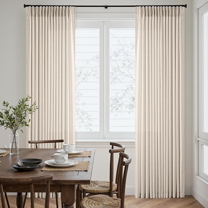 Memory Trained Pinch Pleated Curtains 96 Inches Long, Viral Linen Pinch Pleat - Image 5